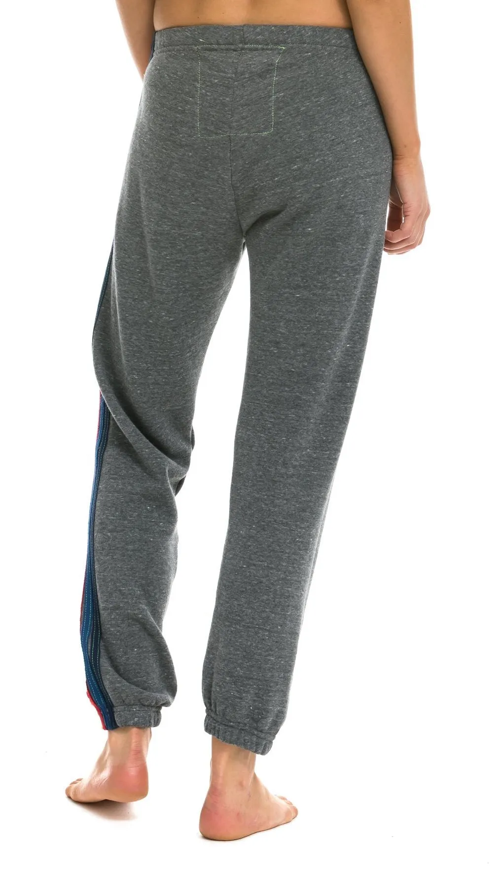 Aviator Nation - 5 Stripe Women's Sweatpants in Heather Grey