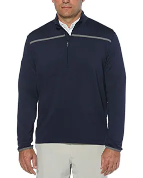 Callaway Men's Weather Series ¼ Zip Mock Neck Pullover For Men, Extended Sizes, Men’S Performance Apparel (Sizes Small-4Xl Big & Tall), Peacoat, Medium