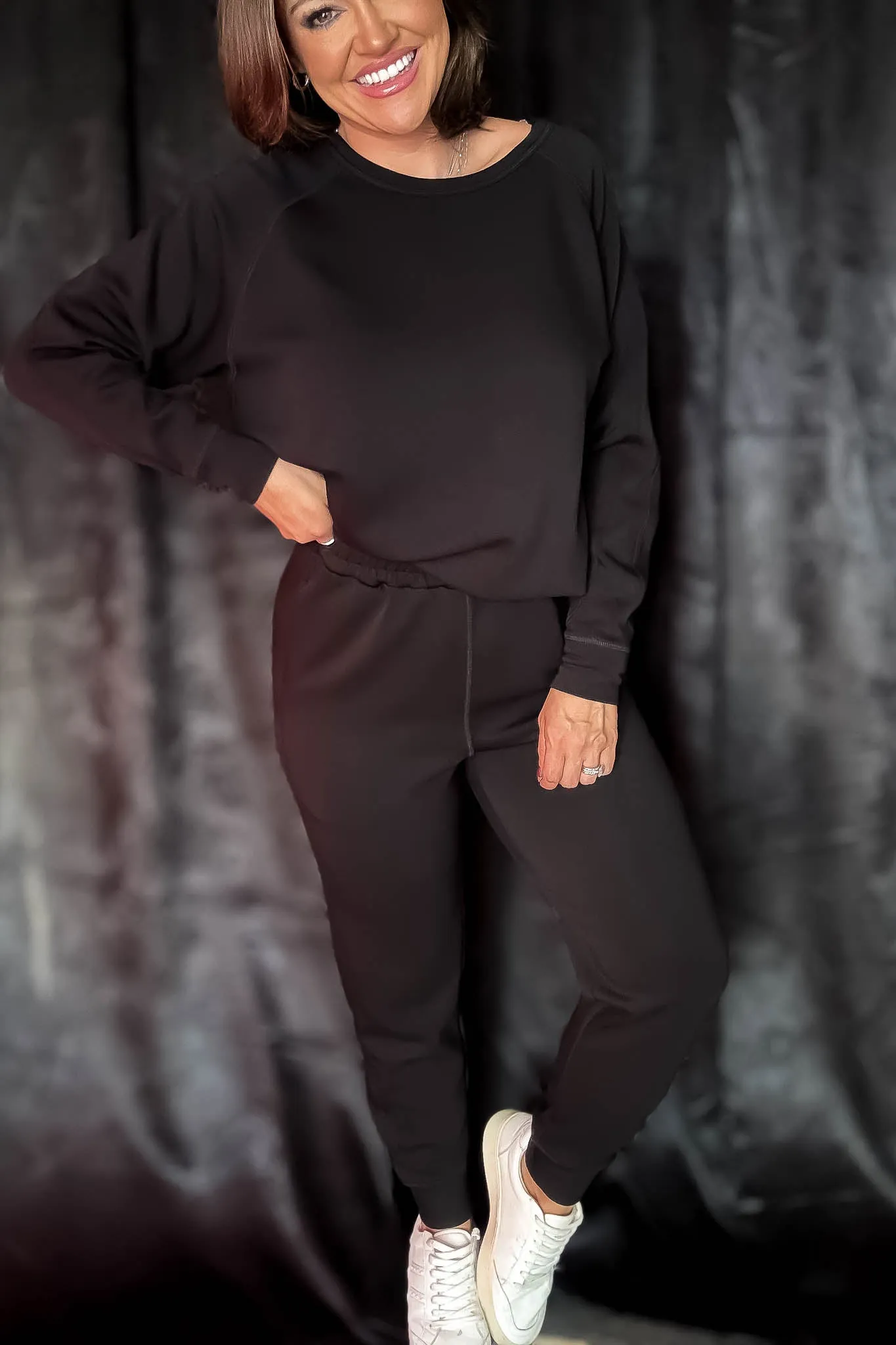 Elevated Black Fleece Lined Joggers