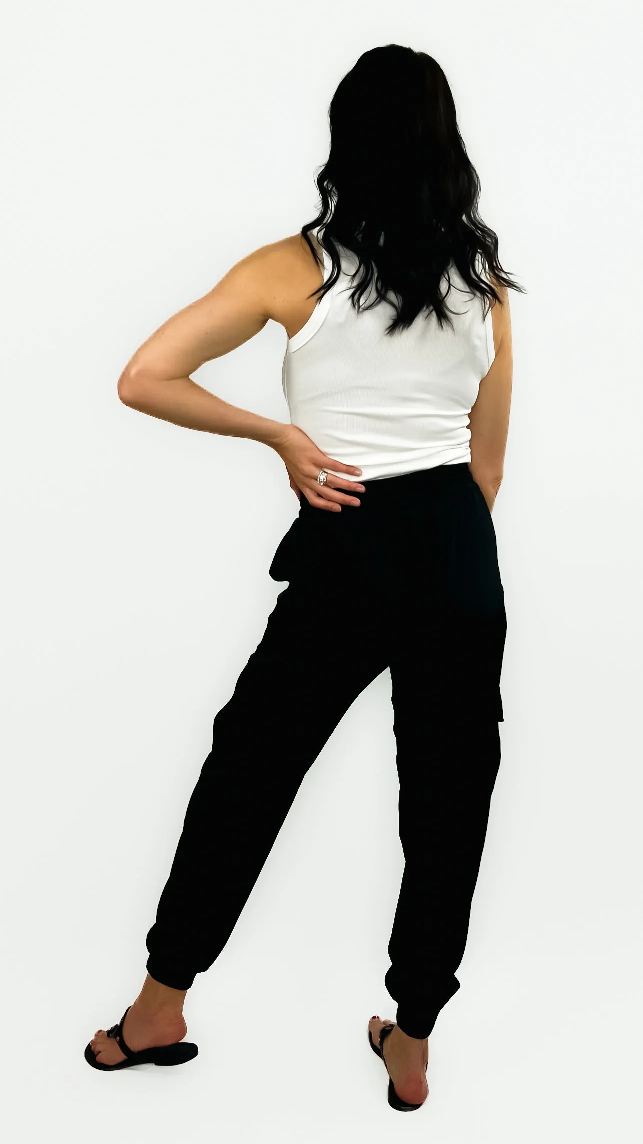 Emily Silky Joggers-Black