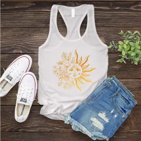 Floral Lotus Sun Women's Tank Top