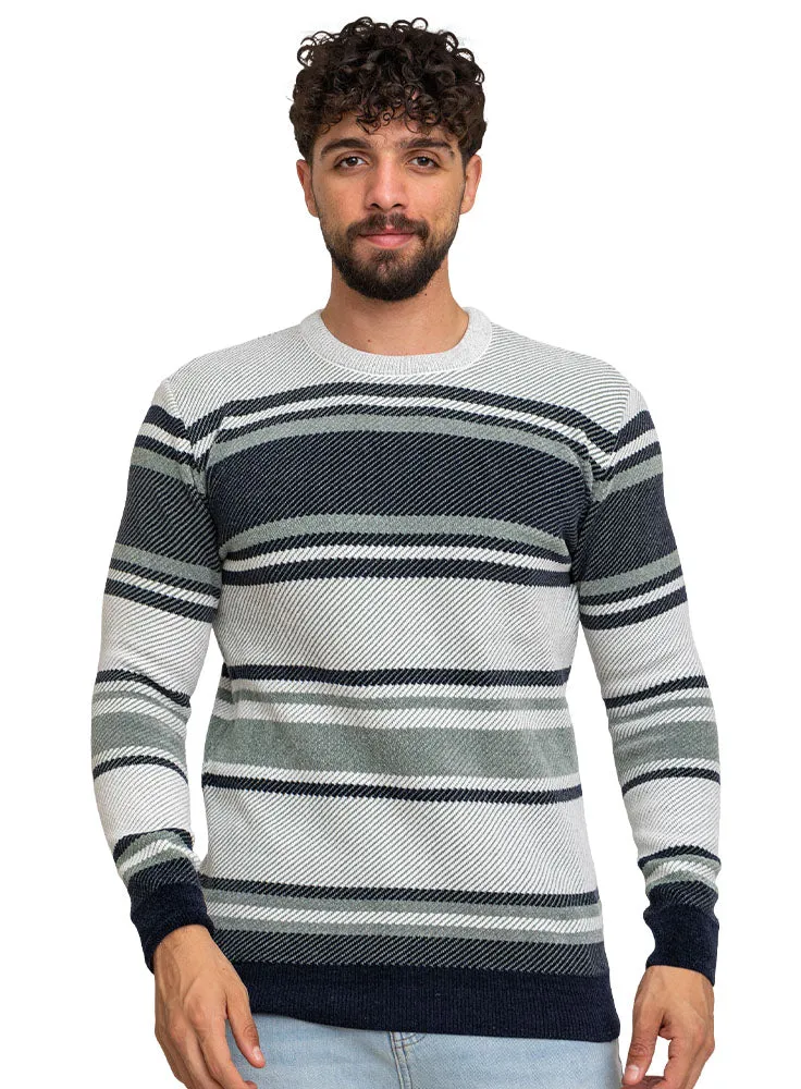 Grey-Design116 Br-Striped Pullover