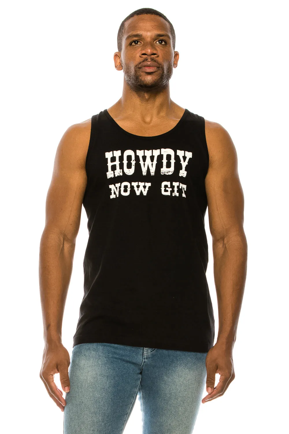 HOWDY NOW GIT MEN'S TANK TOP