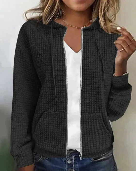 Ivyshape | Cardigan With Block Pattern