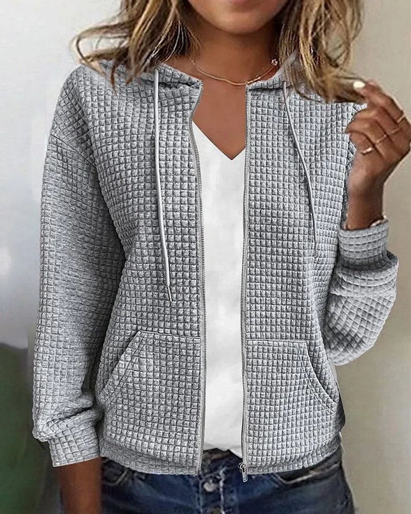 Ivyshape | Cardigan With Block Pattern