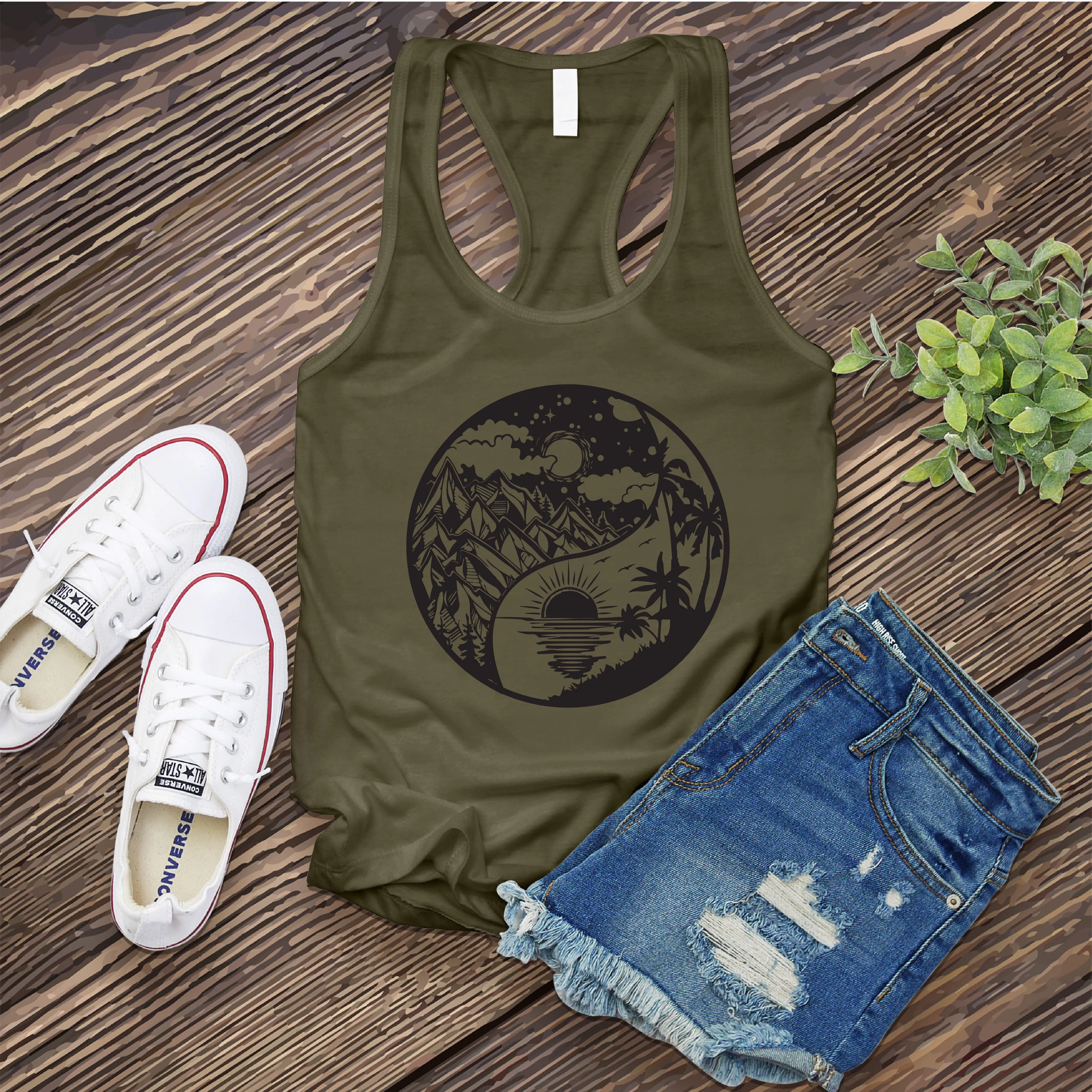 Nature Yin Yang Women's Tank Top