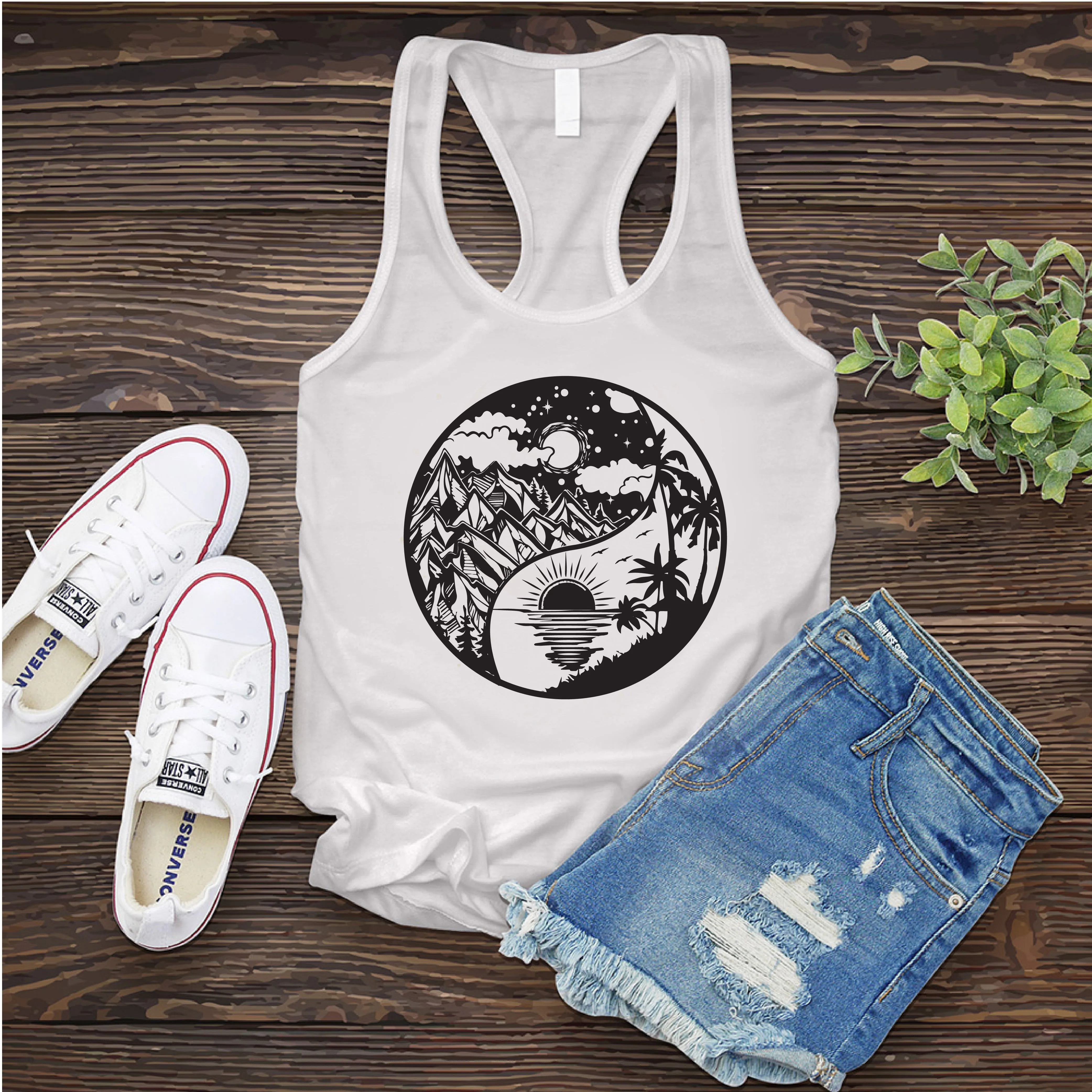 Nature Yin Yang Women's Tank Top
