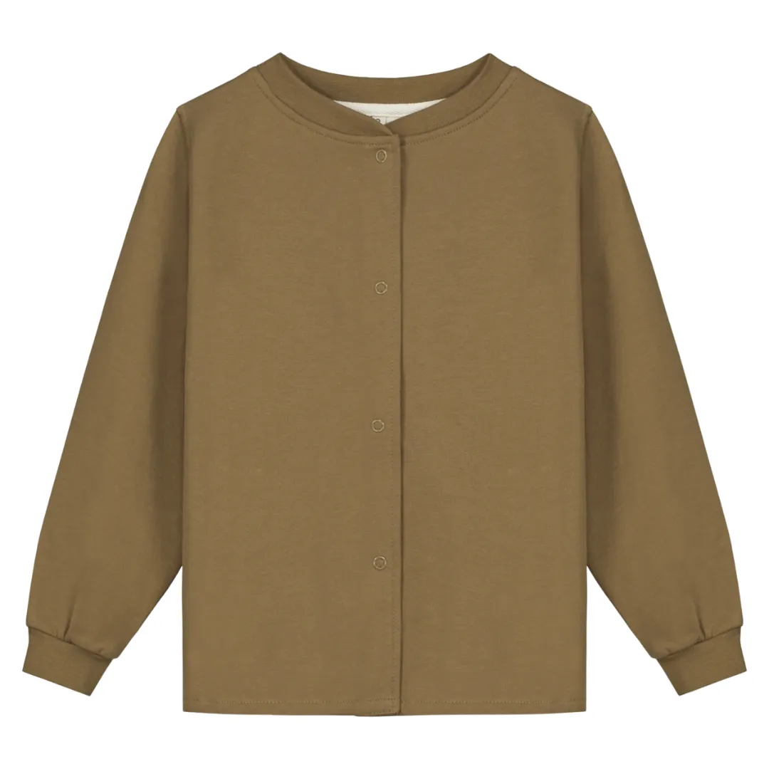 Organic Round Neck Cardigan "Peanut"