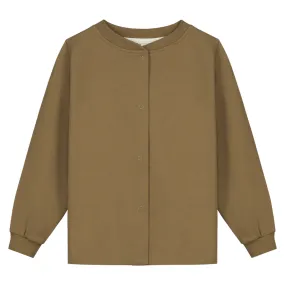 Organic Round Neck Cardigan "Peanut"