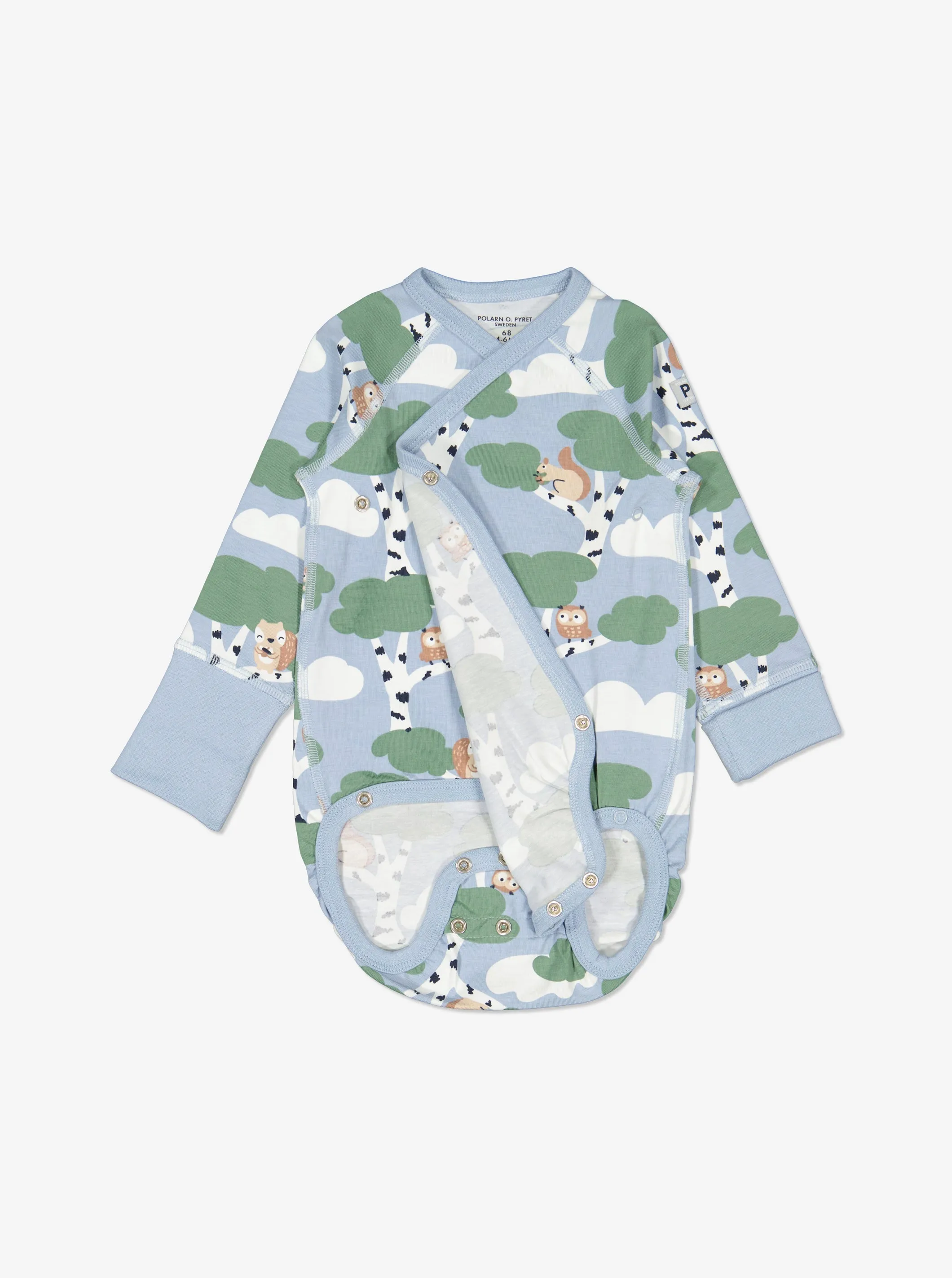Owls & Squirrels Wraparound Babygrow