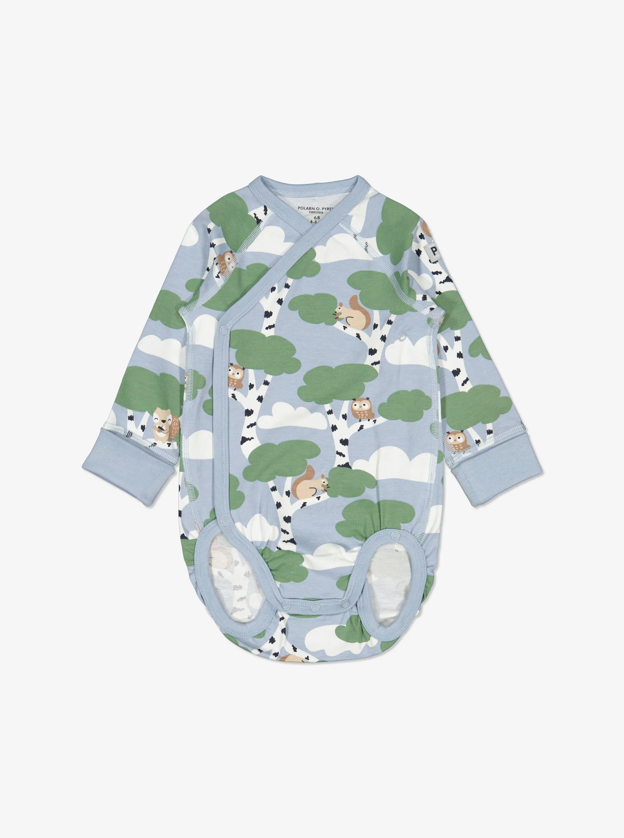 Owls & Squirrels Wraparound Babygrow