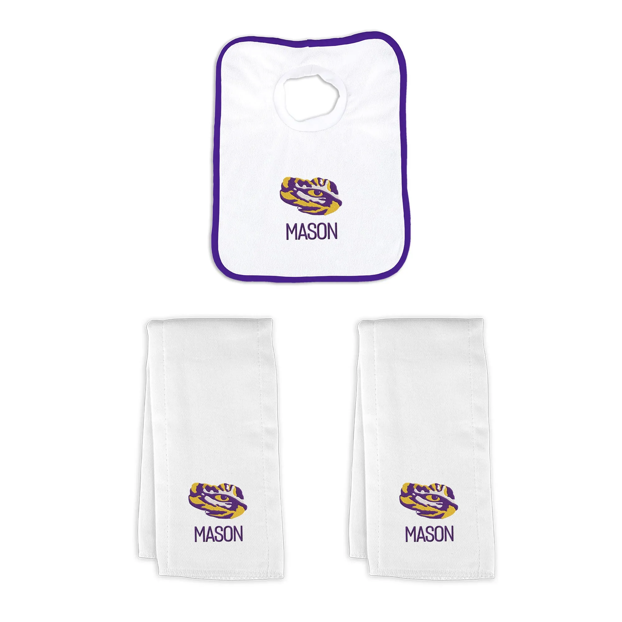 Personalized LSU Tigers Eye Small Basket - 4 Items