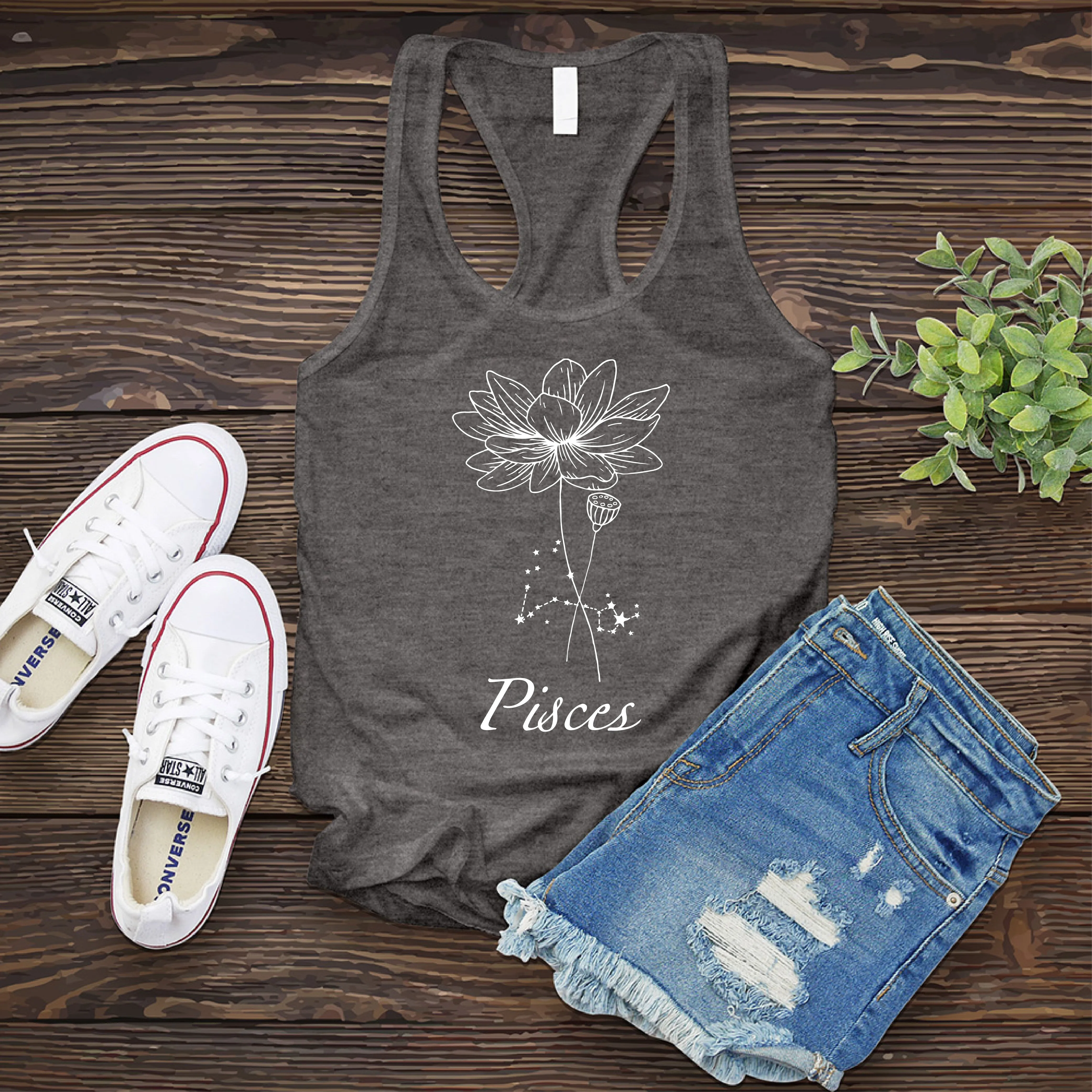 Pisces Flower Women's Tank Top