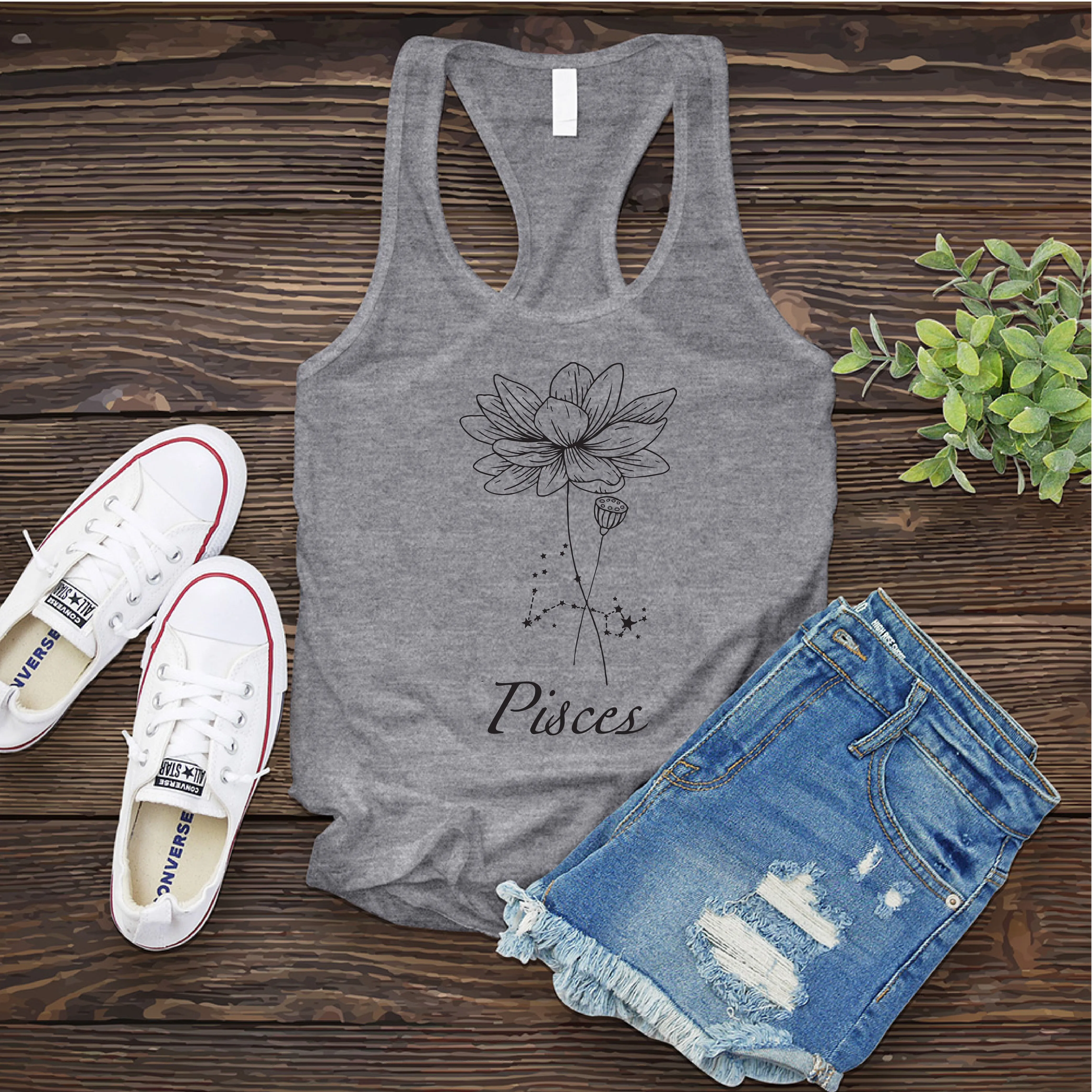 Pisces Flower Women's Tank Top