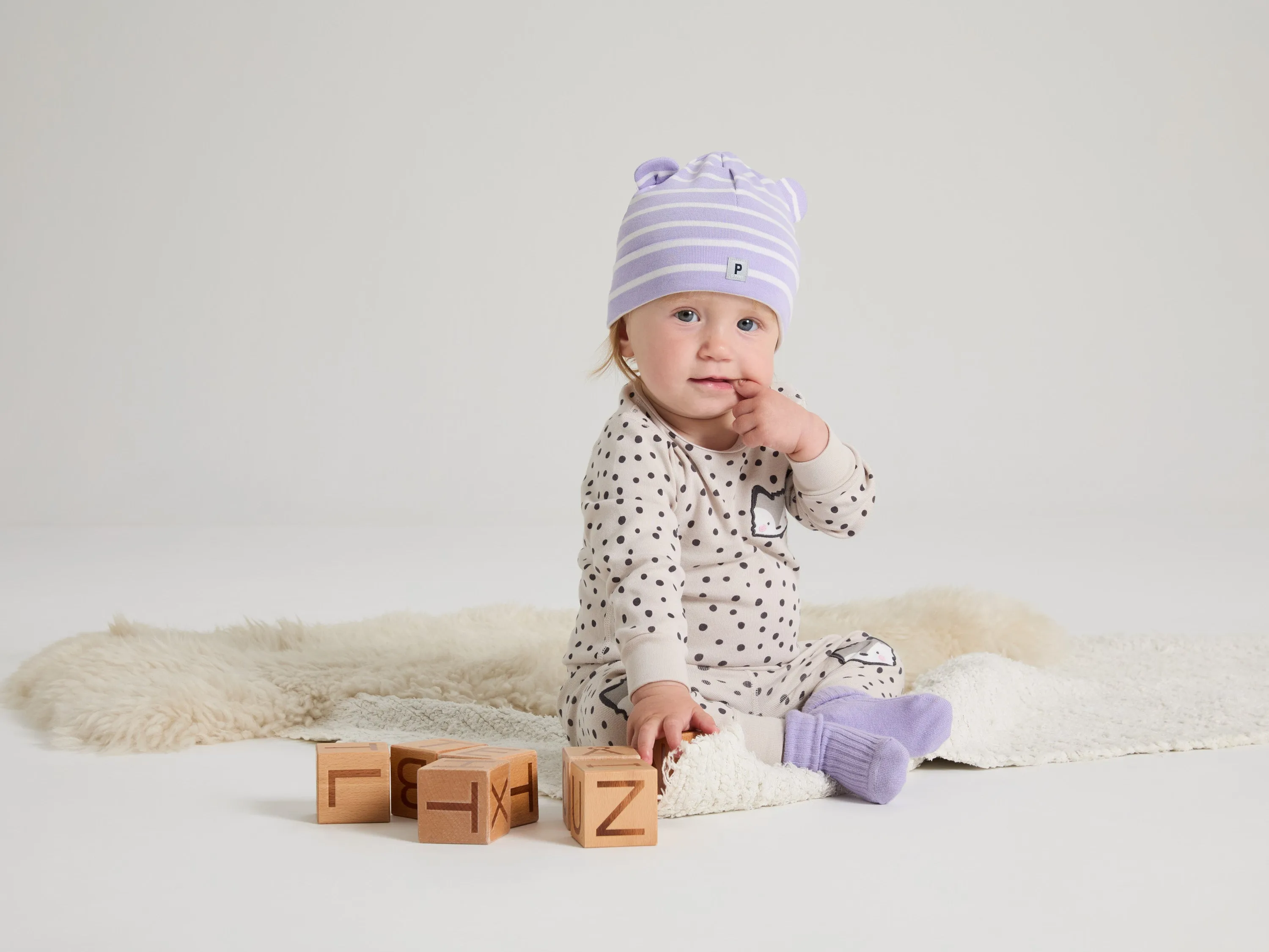 Polka Dot Fox Appliqué Babygrow