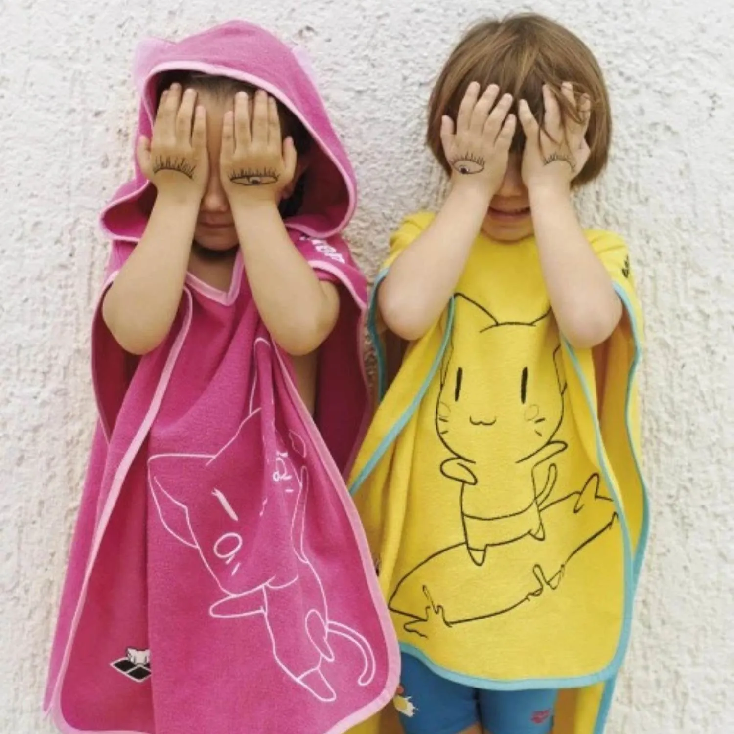 Poncho Handklæði Arena Friends Kids - Bleikt