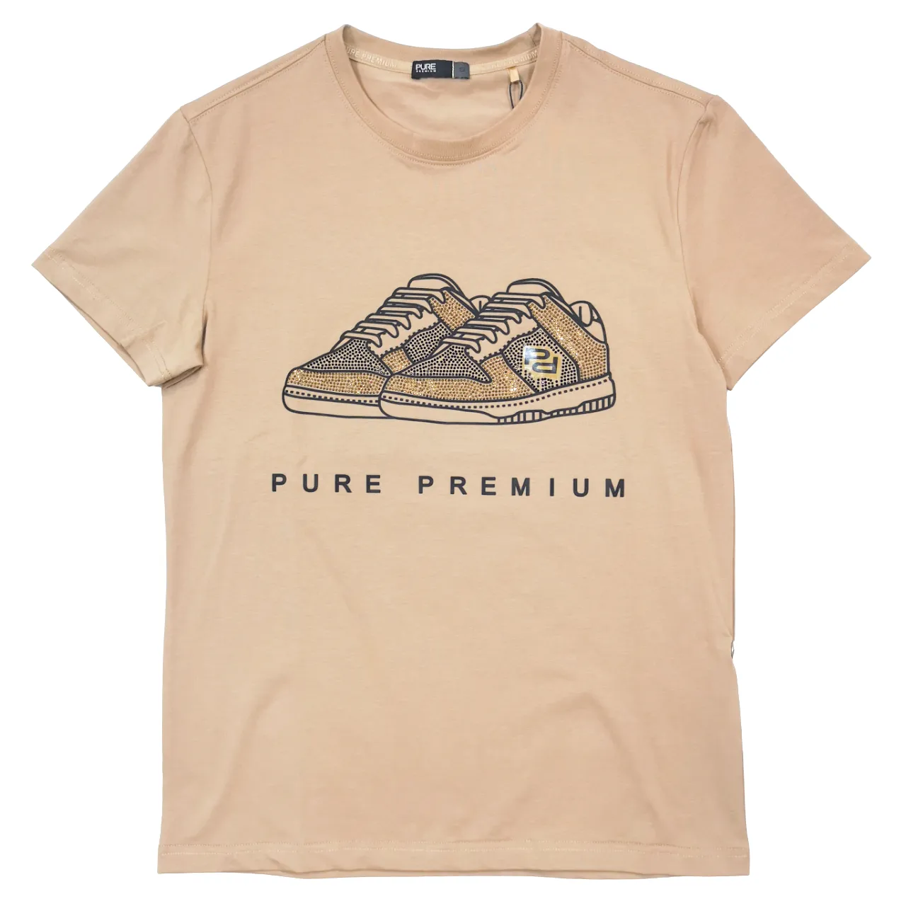 Pure Premium Sneaker Scarpa Camel T-Shirt