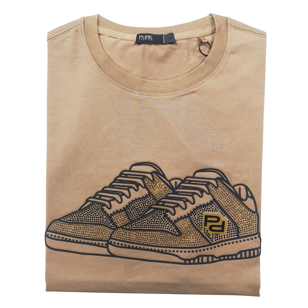 Pure Premium Sneaker Scarpa Camel T-Shirt
