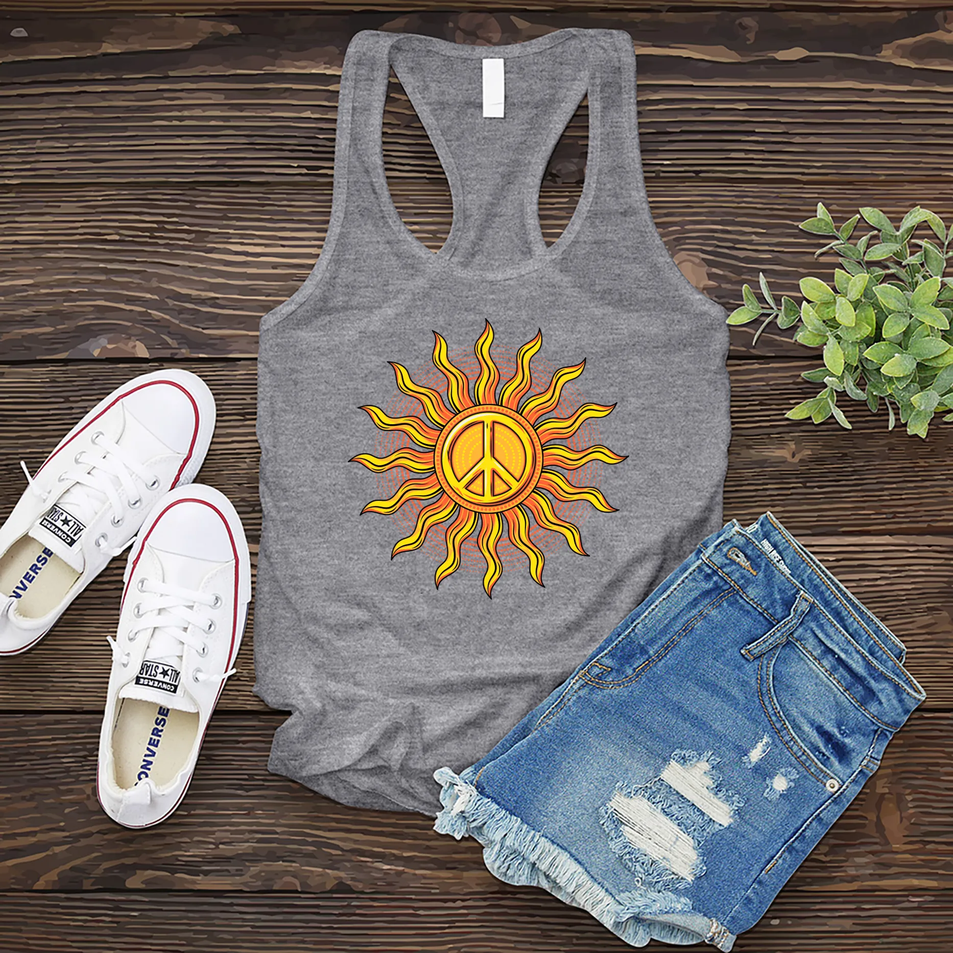 Vibe Peace Sun Women's Tank Top