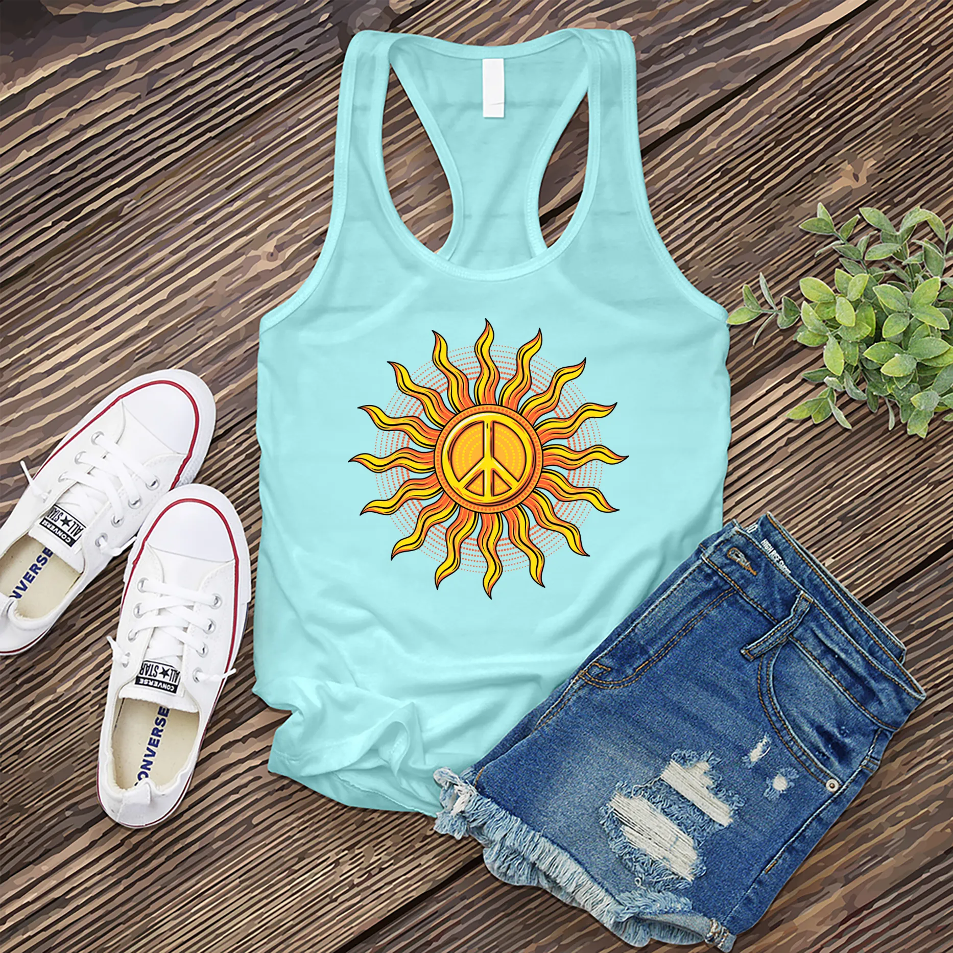 Vibe Peace Sun Women's Tank Top