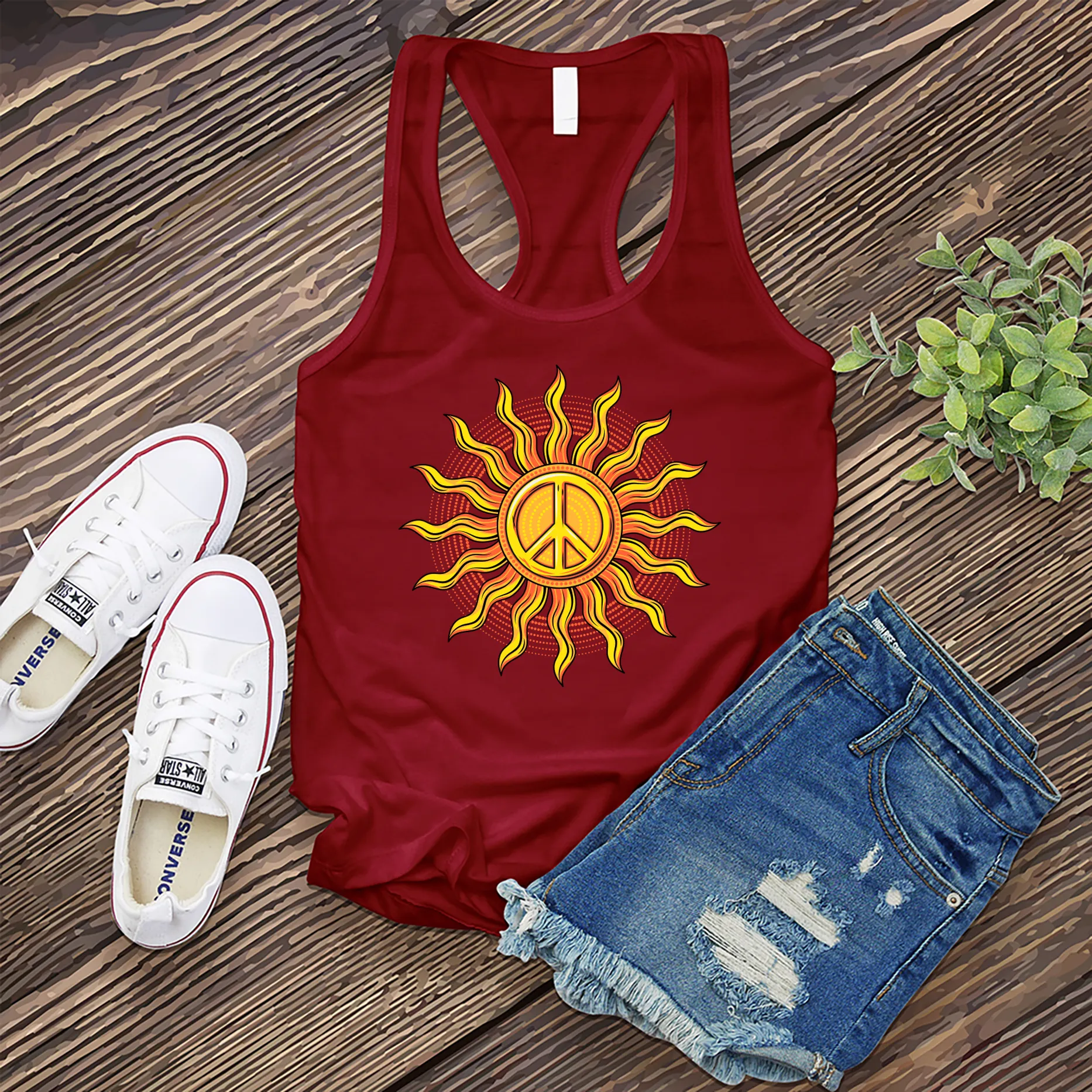 Vibe Peace Sun Women's Tank Top