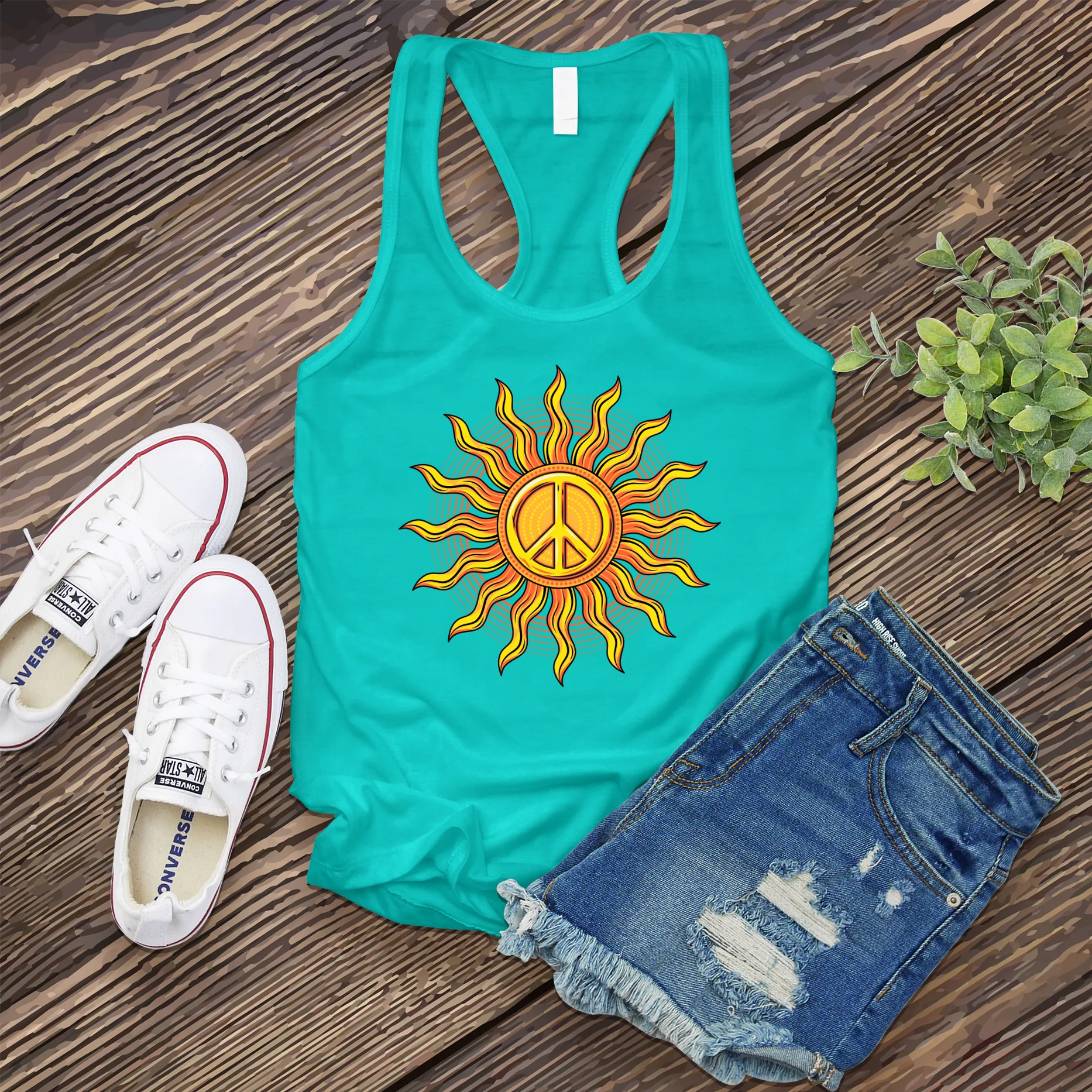Vibe Peace Sun Women's Tank Top