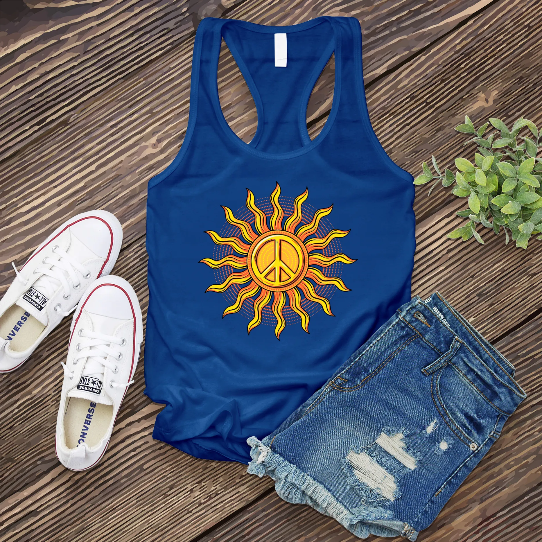 Vibe Peace Sun Women's Tank Top