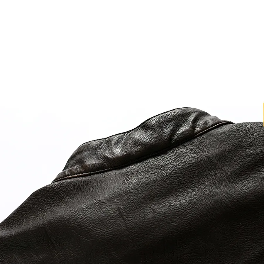 Warm PU Leather Jacket For Men / Motorcycle Jacket With Stand Collar