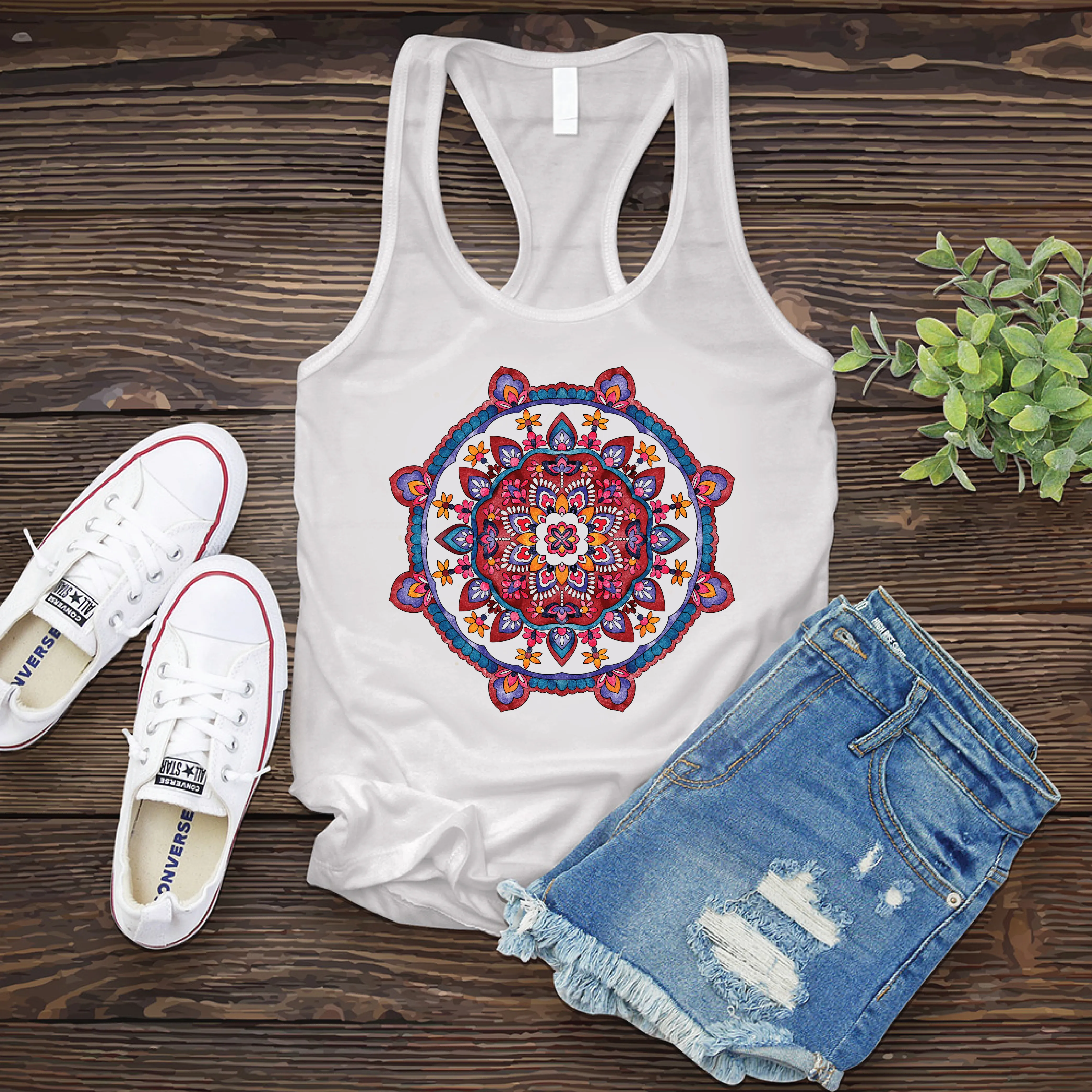 Watercolor Mandala Women's Tank Top